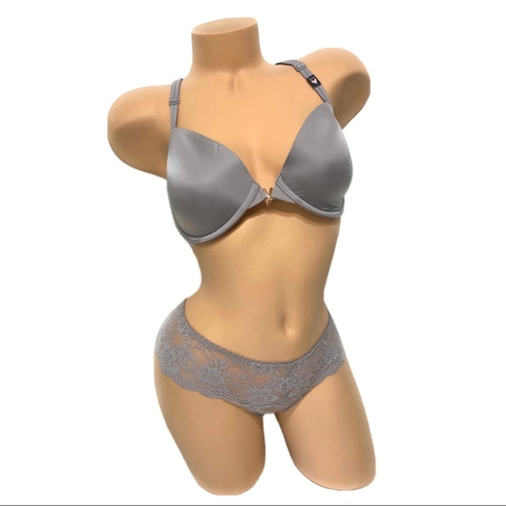VICTORIA'S SECRET Dream Angels Lined Demi Racerback Bra Panty Set 32DDD/Small